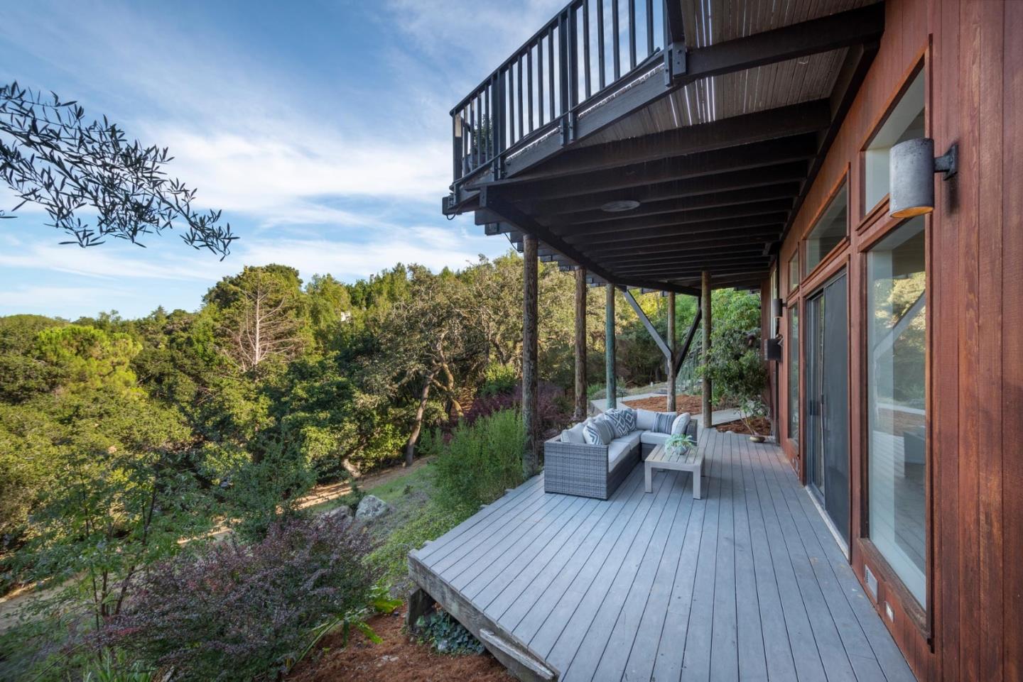 210 Hardwick Road Woodside, CA 94062 - Photo 26 of 29 a view of a roof deck with wooden floor and outer view