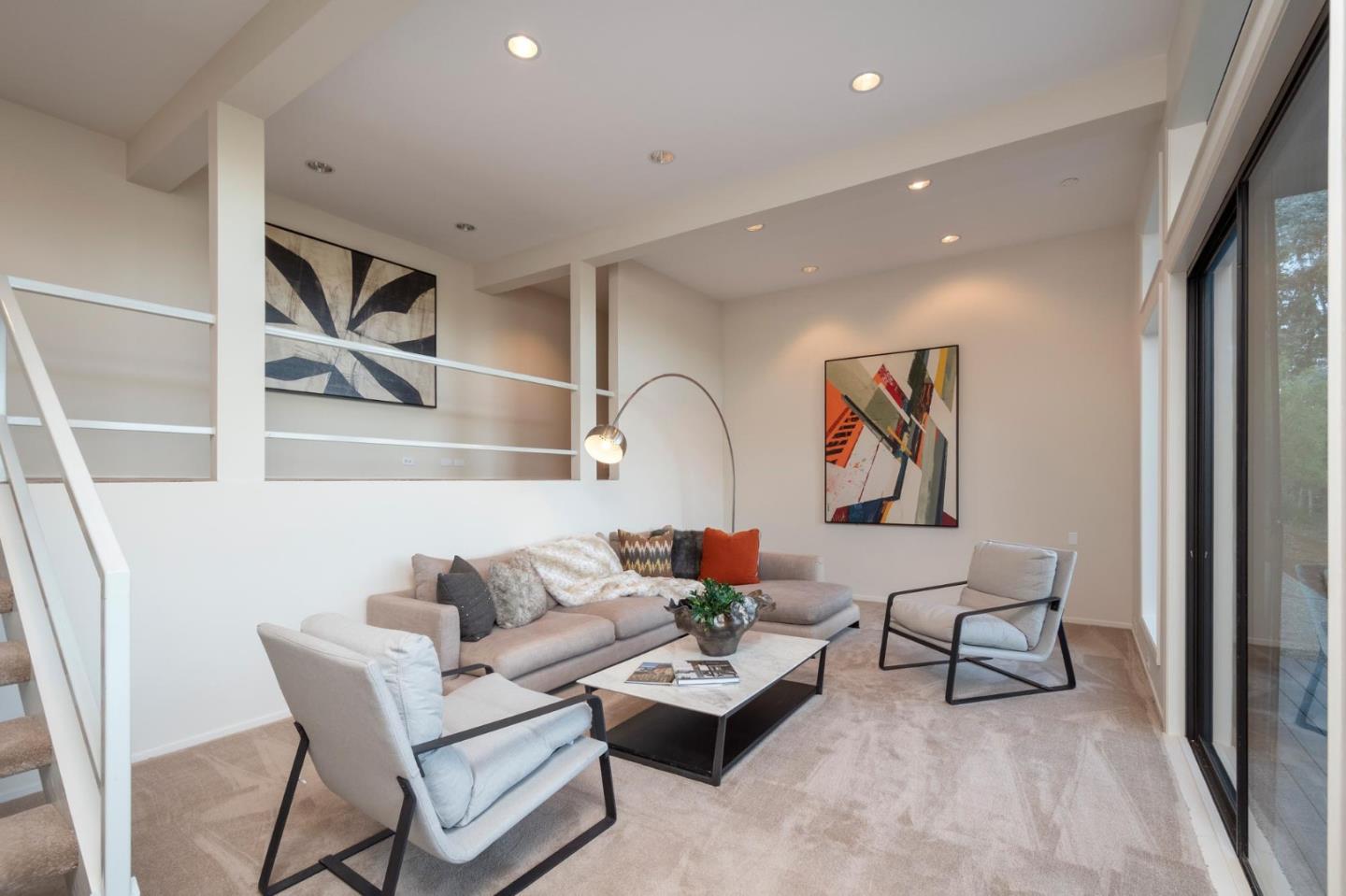 210 Hardwick Road Woodside, CA 94062 - Photo 7 of 29 a living room with furniture and a painting on the wall