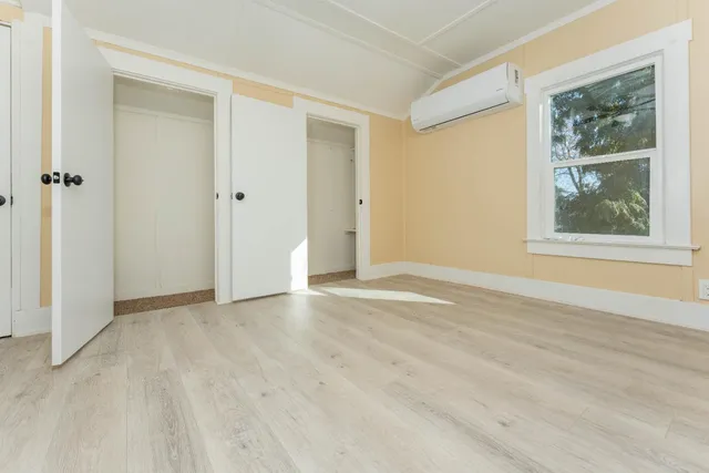 an empty room with a window