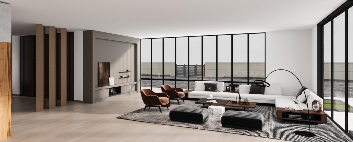 123 Stockbridge Avenue Atherton, CA 94027 - Photo 12 of 22 a living room with furniture a rug and a floor to ceiling window