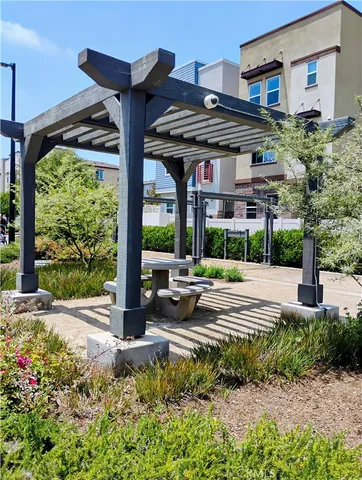 front view of a building with a yard