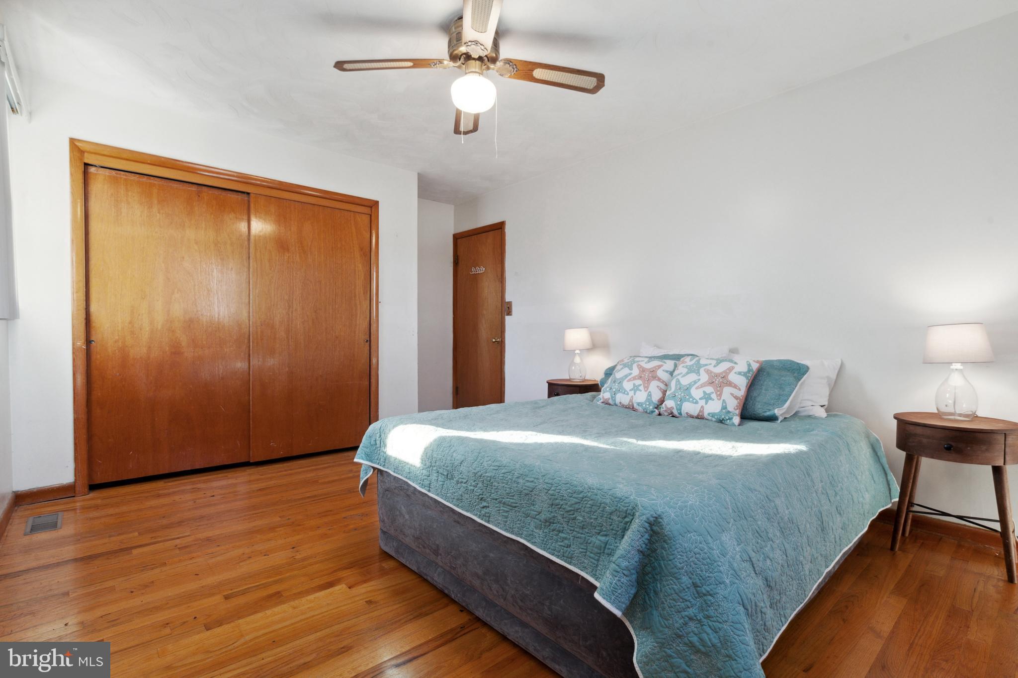 2446 Lodge Farm Road Sparrows Point, MD 21219 - Photo 14 of 52 Large Bedroom #2 Closet & Ceiling Fan