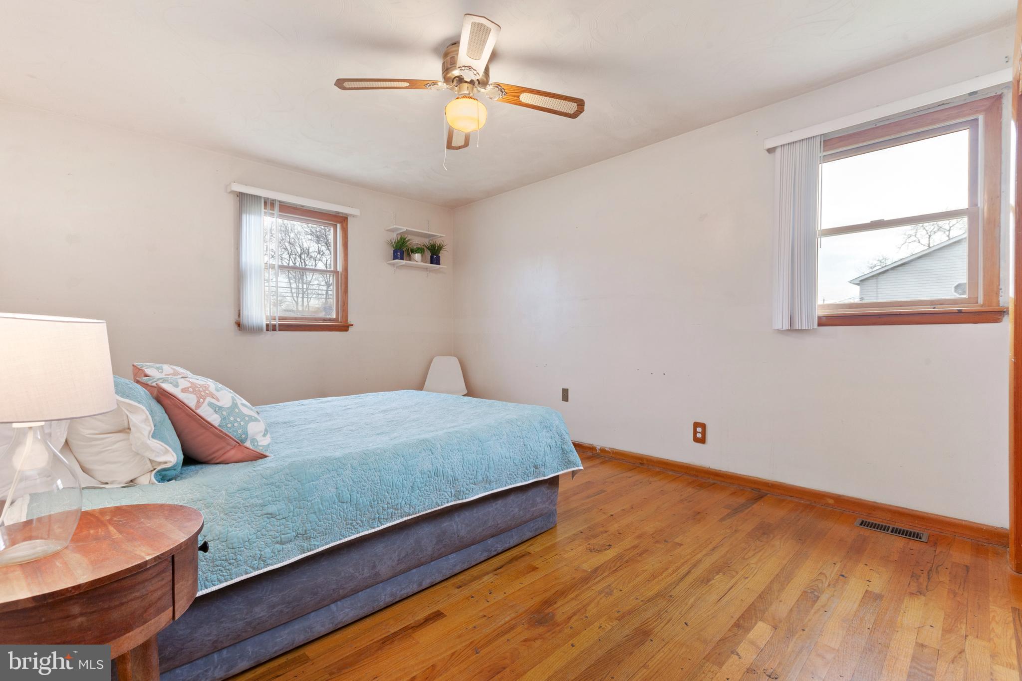 2446 Lodge Farm Road Sparrows Point, MD 21219 - Photo 15 of 52 Large Bedroom #2 w/ Hardwood Flooring, Ceiling Fan