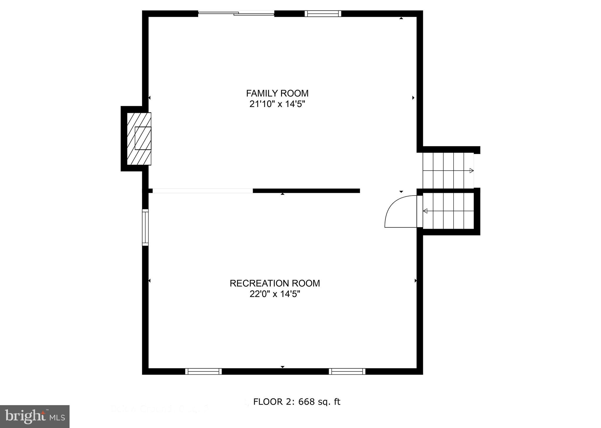 2446 Lodge Farm Road Sparrows Point, MD 21219 - Photo 51 of 52 3rd Level Floor Plan - Space for Extra Rooms