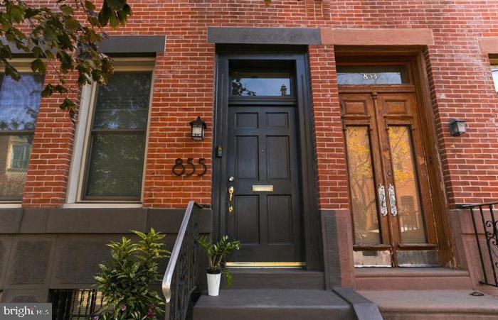 a view of a door of the house