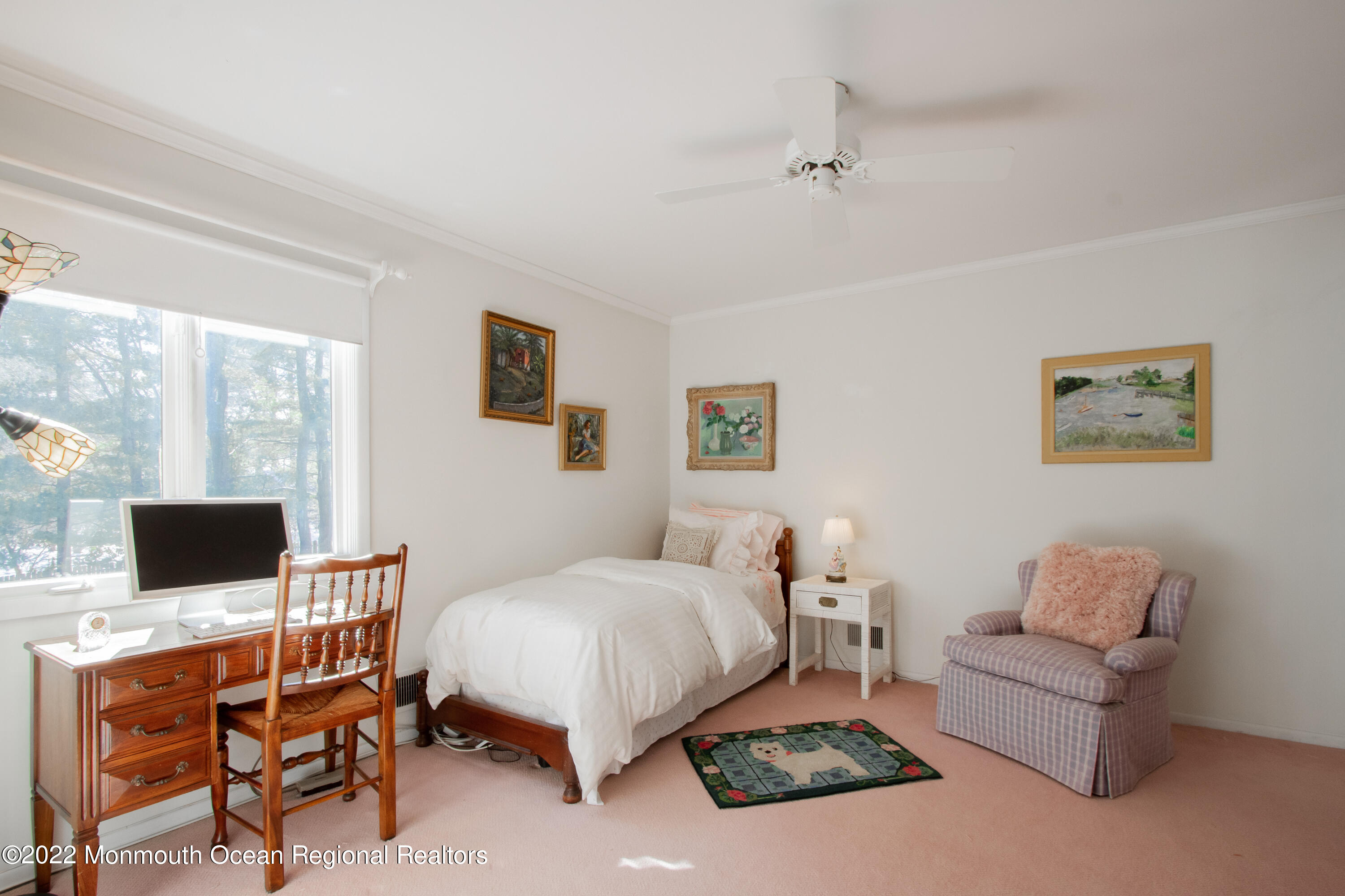 2 Woods End Road Rumson, NJ 07760 - Photo 23 of 35 a bedroom with a bed and a flat screen tv