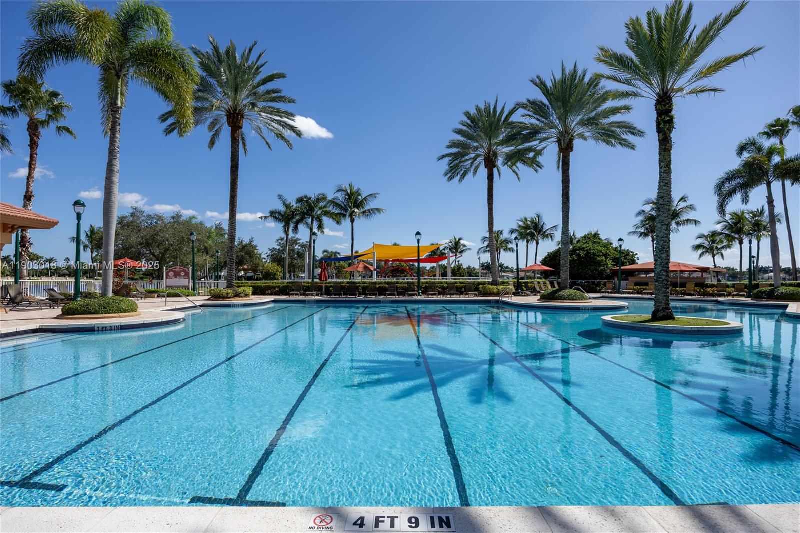 2658 Southwest 189th Avenue Miramar, FL 33029 - Photo 50 of 67 a view of swimming pool with outdoor seating and palm tree