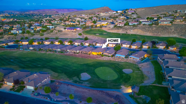 2212 Chippenham Court St. George, UT 84770 - Photo 62 of 75 Aerial view of residential area featuring a local golf course and mountains