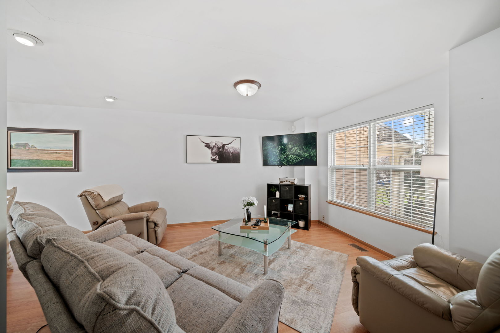 34325 North Barberry Road Round Lake, IL 60073 - Photo 5 of 21 a living room with furniture large window and a flat screen tv