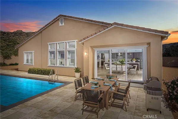 a view of a house with patio
