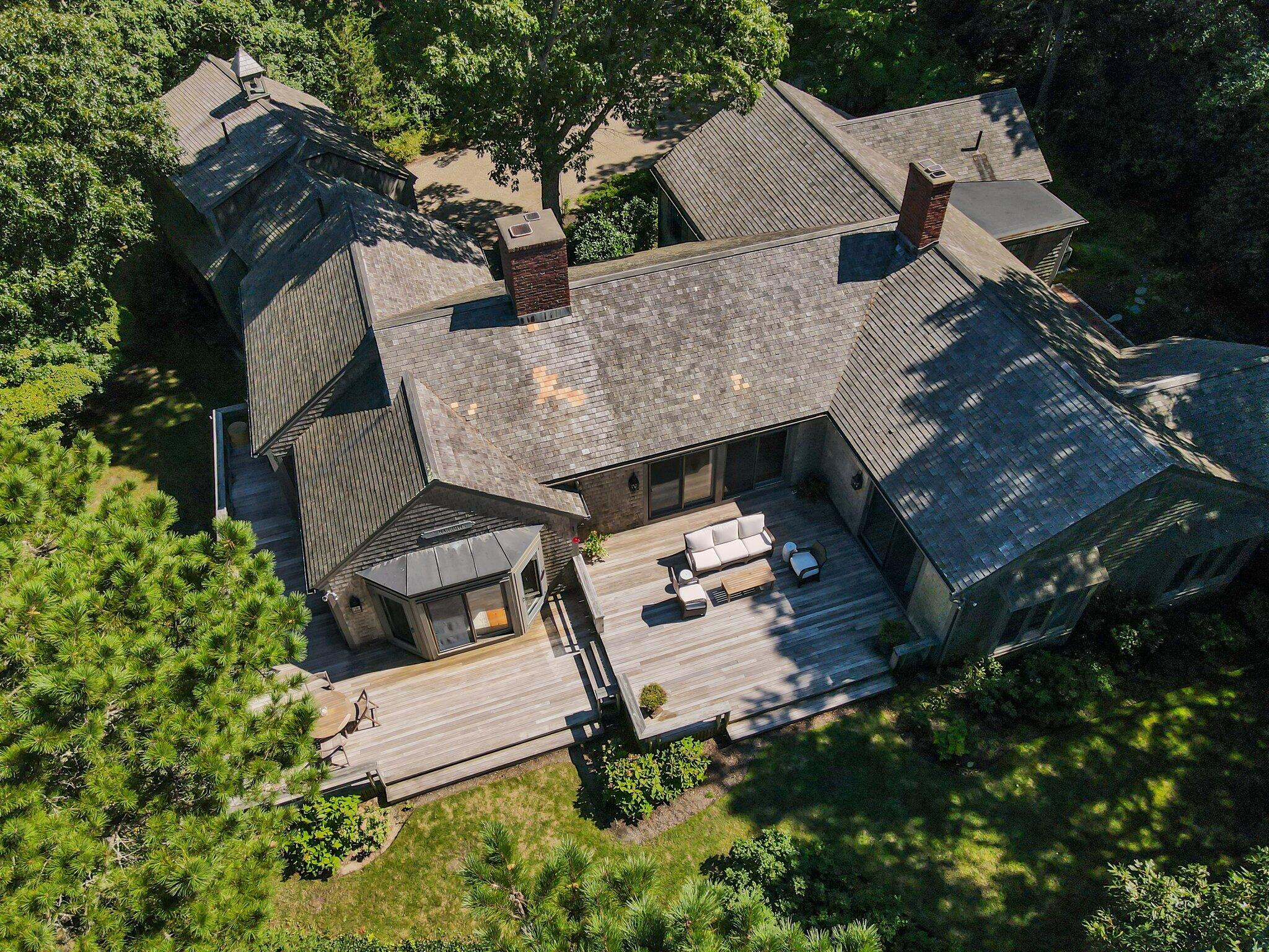 200 North Bay Road Osterville, MA 02655 - Photo 9 of 20 an aerial view of a house with a yard
