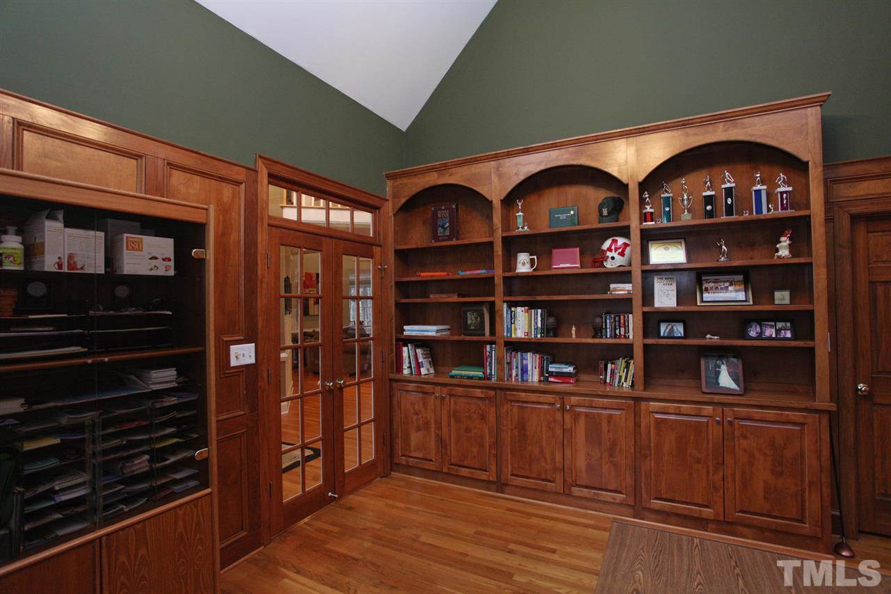 1405 Silverling Way Raleigh, NC 27613 - Photo 14 of 25 a view of workspace with wooden floor