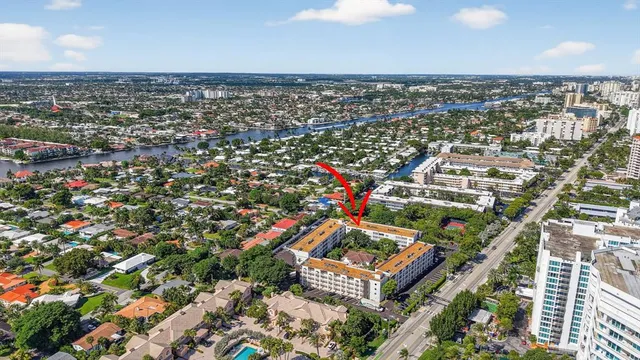 an aerial view of multiple house