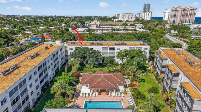 an aerial view of multiple house