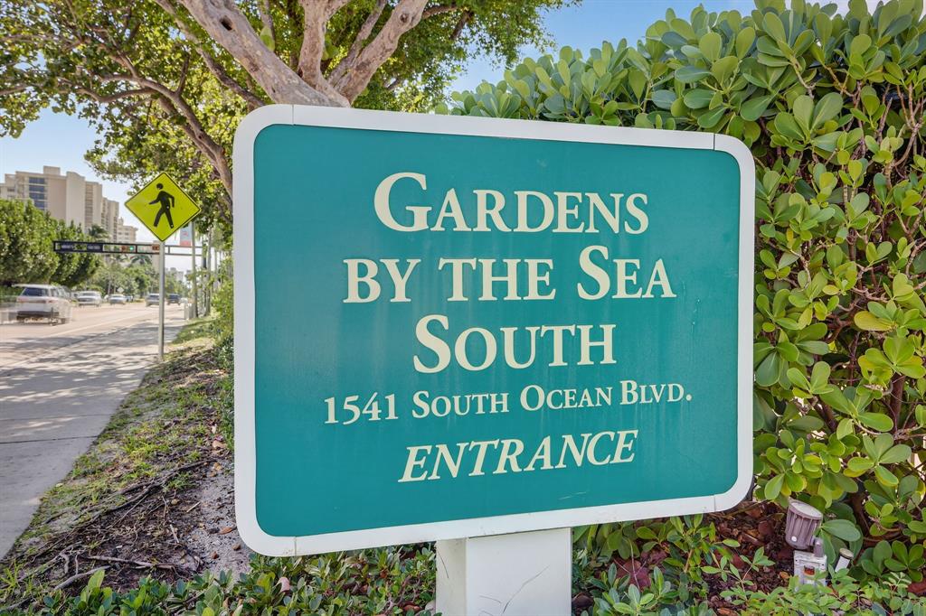 1541 South Ocean Boulevard, Unit 405 Lauderdale-by-the-Sea, FL 33062 - Photo 44 of 57 a sign on the side of a building