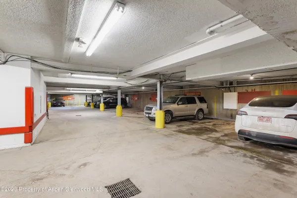 a view of parking garage