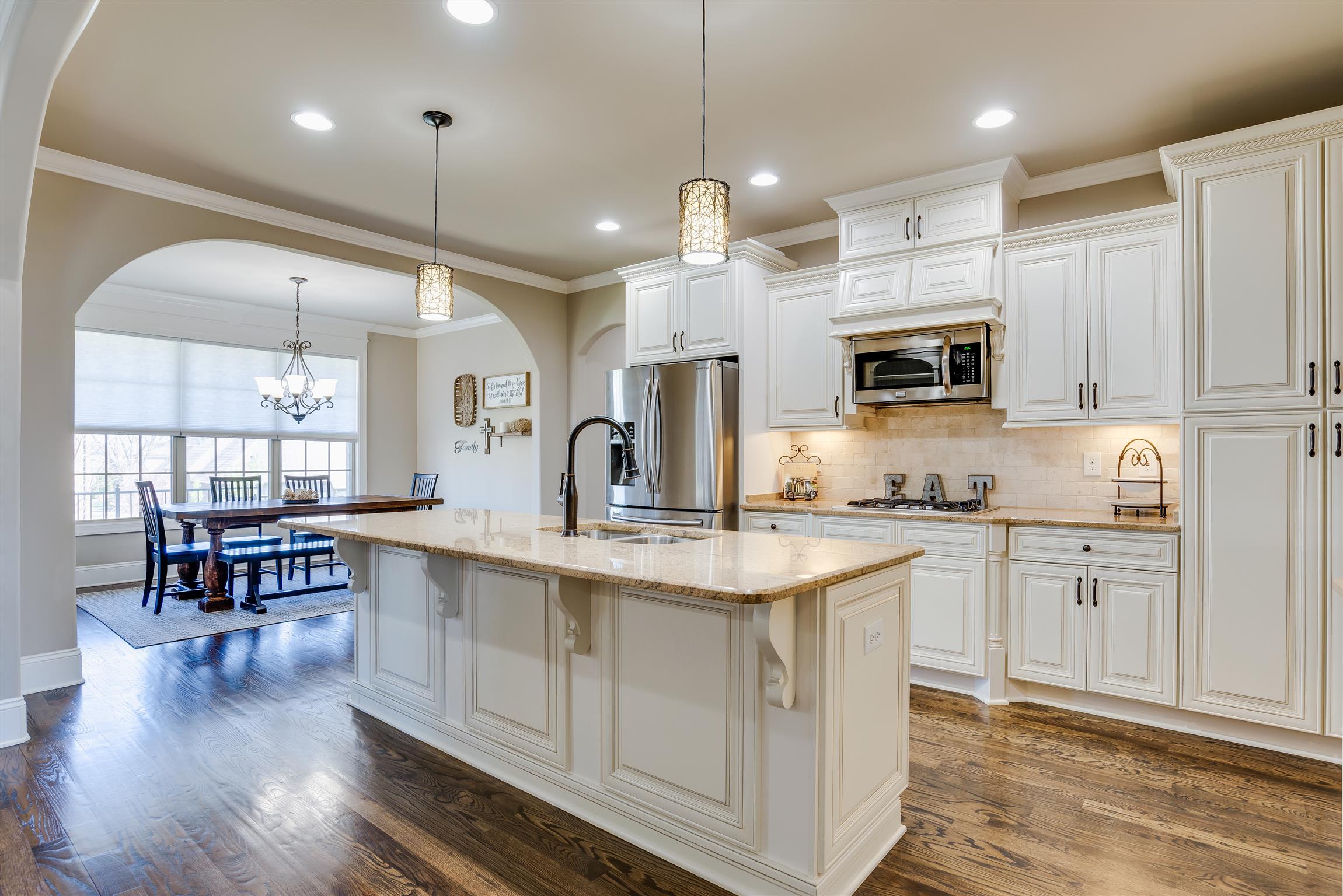 2072 Autumn Ridge Way Spring Hill, TN 37174 - Photo 11 of 30 Kitchen and Eat-In area. Under Cabinet Lighting, Granite countertops..
