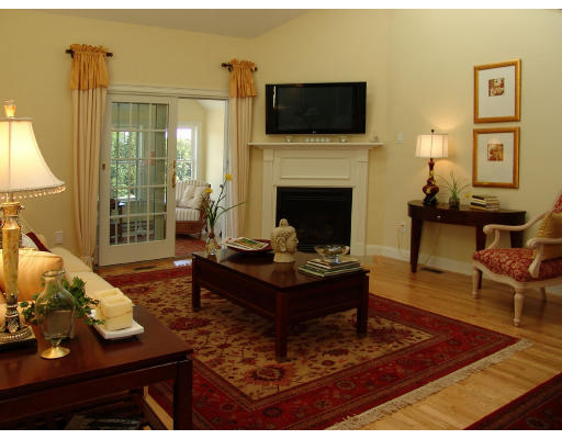 7 Primmett Lane, Unit 7 Worcester, MA 01609 - Photo 9 of 10 a living room with furniture a flat screen tv and a fireplace