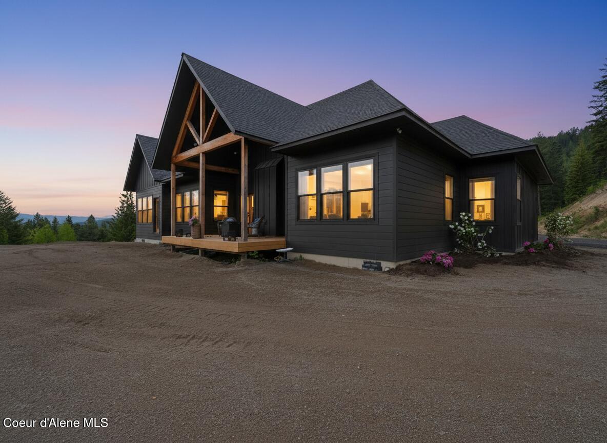 424 Patriots Dr Street St. Maries, ID 83861 - Photo 40 of 42 Back of House Twilight