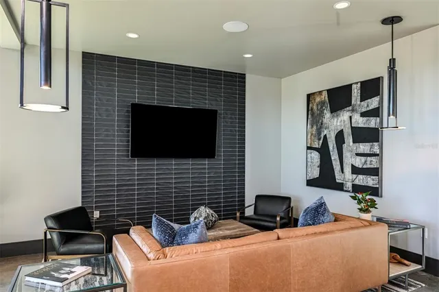 a view of a living room and dining room