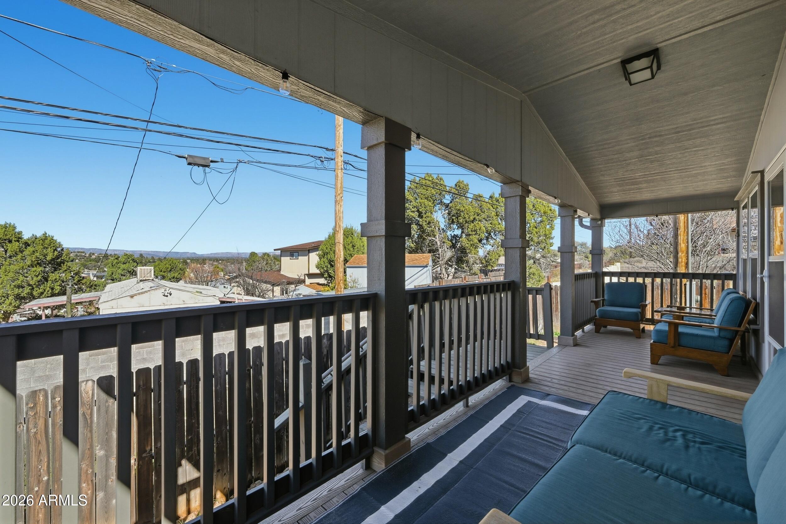 206 East Pine Street Payson, AZ 85541 - Photo 24 of 30 a view of a balcony with furniture