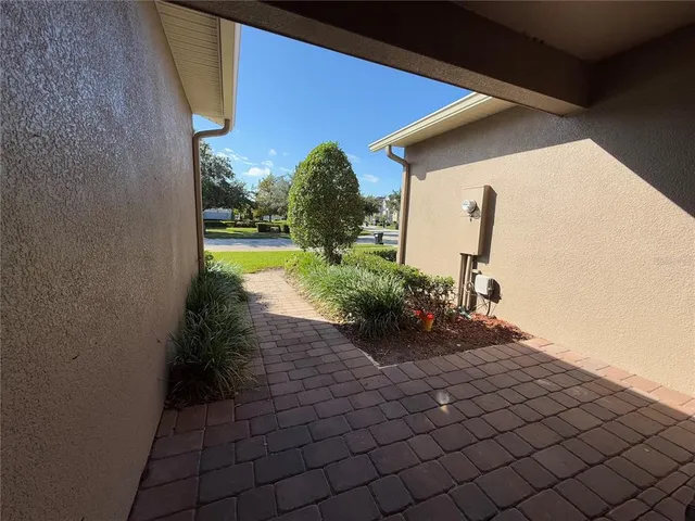 a view of a entryway door front of house