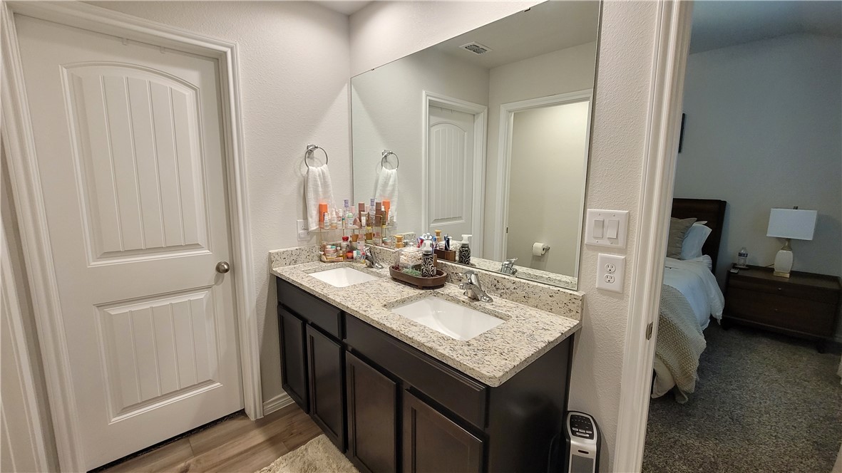 7633 Shadow Rider Lane Corpus Christi, TX 78414 - Photo 16 of 23 a bathroom with a sink and a mirror