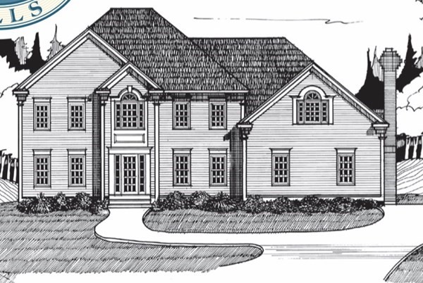 a view of a house with a bench