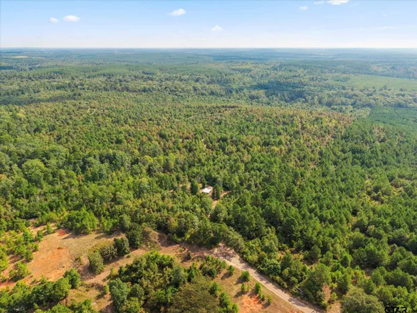 a view of a green field with an ocean view