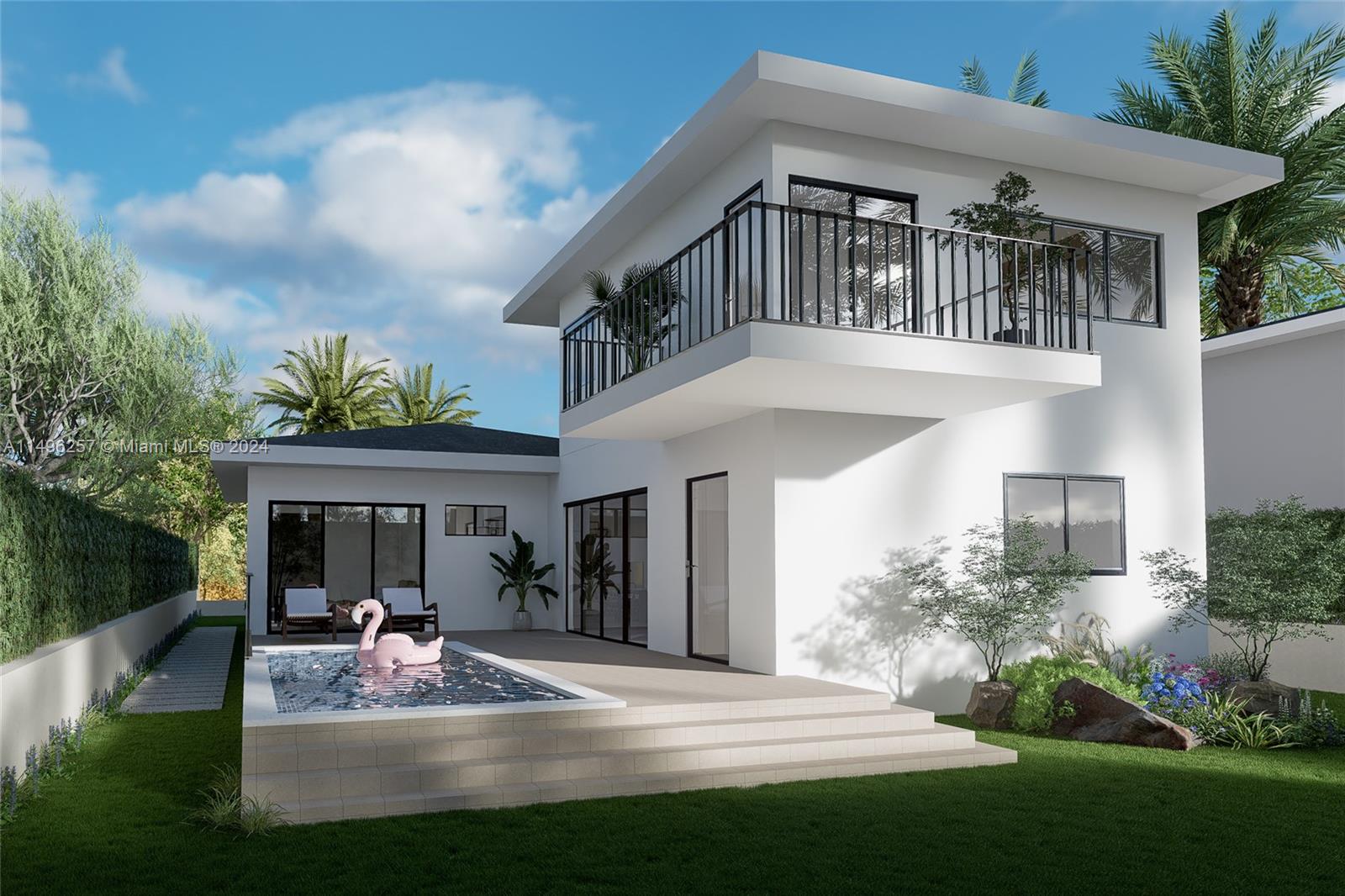 311 Southwest 21st Road Miami, FL 33129 - Photo 1 of 11 a view of a house with brick walls and floor to ceiling windows