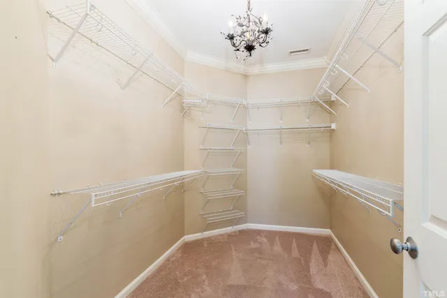 a view of small space with racks on the wall