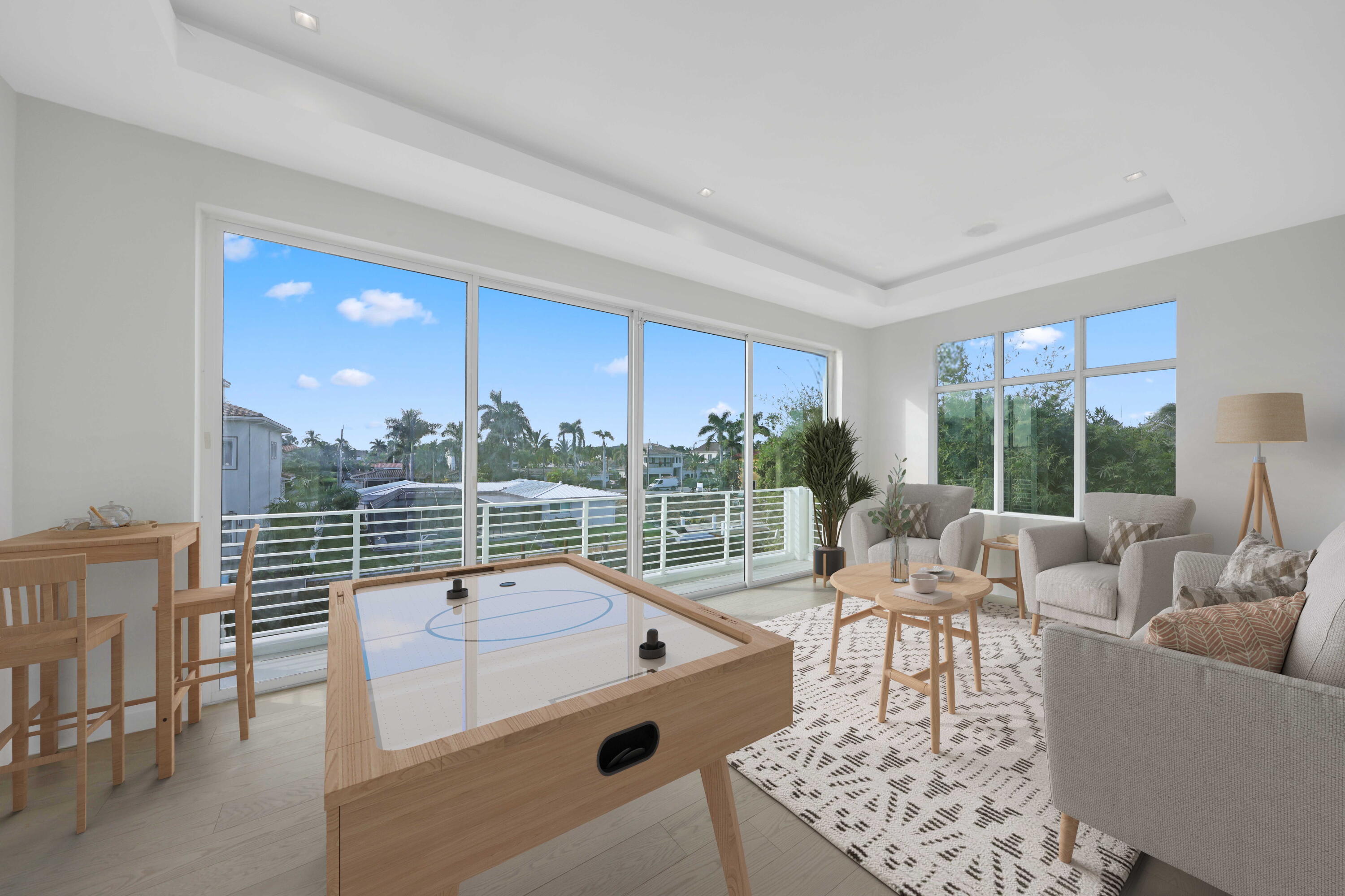 810 Northeast 70th Street Boca Raton, FL 33487 - Photo 25 of 32 a living room with furniture tv and a large window