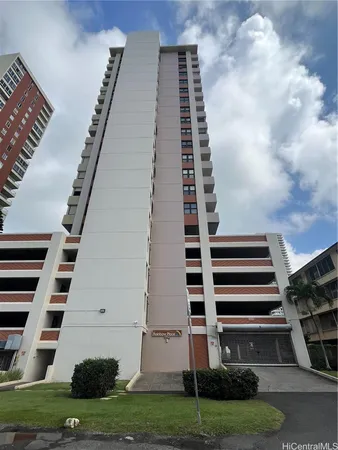 a front view of a building