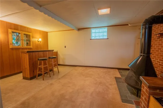 a view of a car in garage