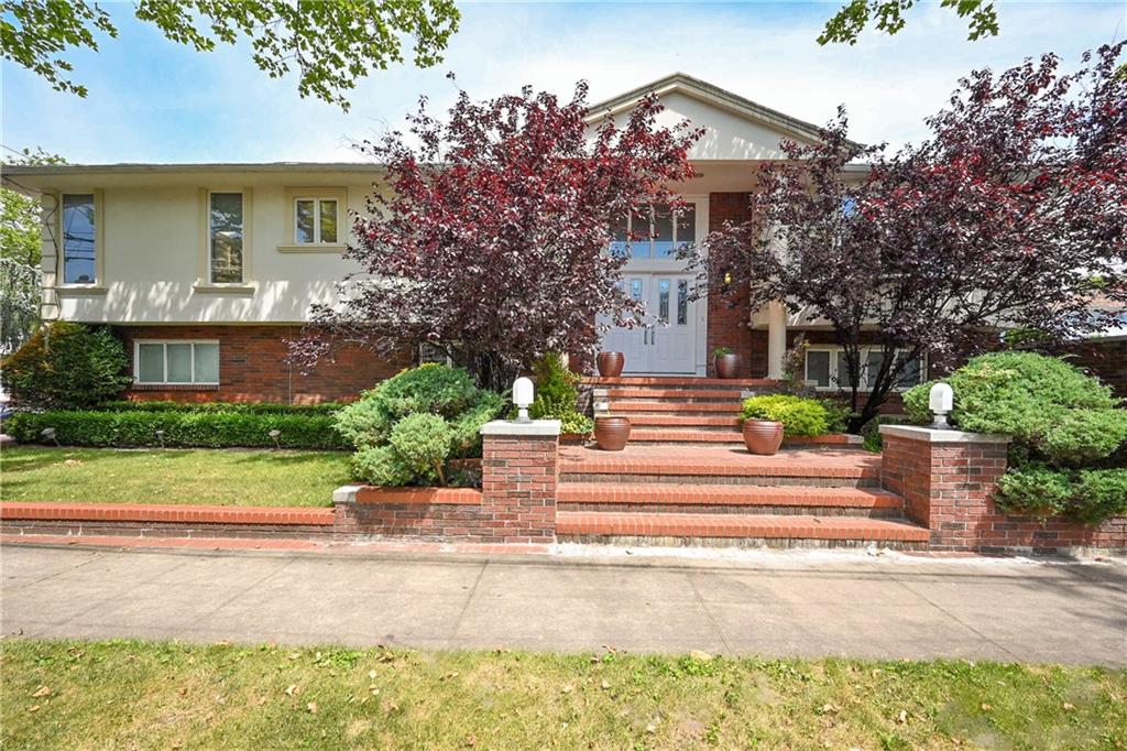 a front view of a house