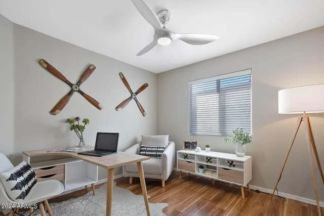 a view of workspace with furniture