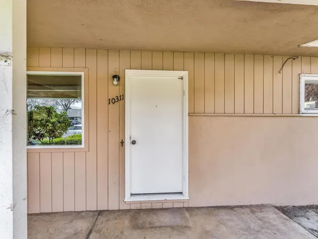 a view of front door