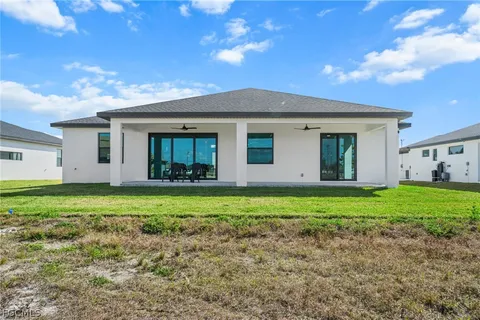 a view of a house with a patio