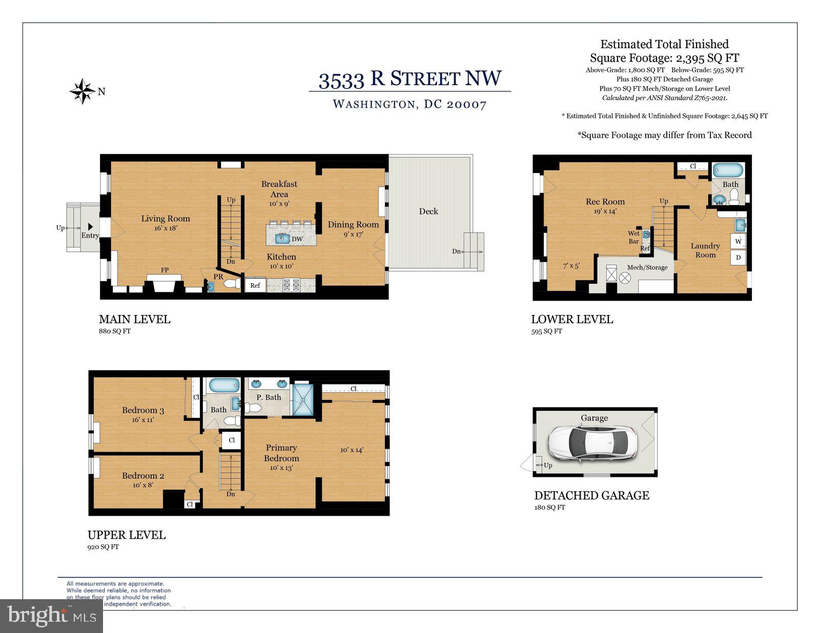 3533 R Street Northwest Washington, DC 20007 - Photo 27 of 27 Floor Plan