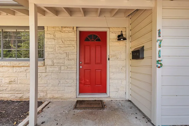 a view of front door