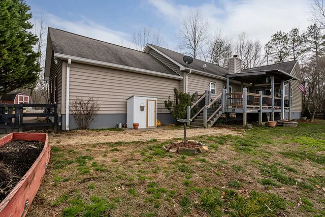 a view of outdoor space and deck