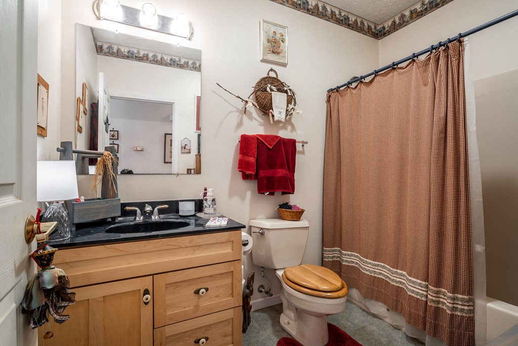 112 Deer Ridge Drive Murphy, NC 28906 - Photo 41 of 55 a bathroom with a sink a toilet and shower