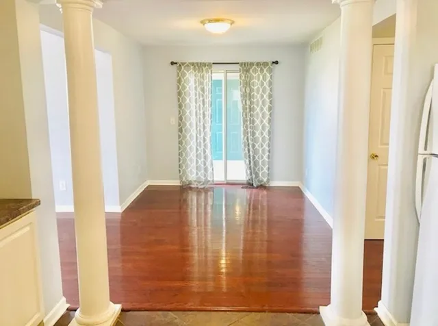 a view of wooden floor