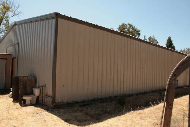 a backyard of a house