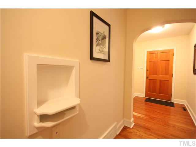 705 Brighton Road Durham, NC 27707 - Photo 9 of 24 If you like hardwood floors and arched doorways, you will love this house. Notice the built-in shelf for telephone and phone book: classic 1950s.