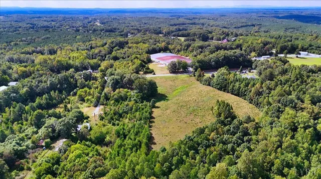 a view of a lush green field