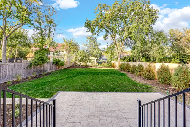 a view of a street with a trees