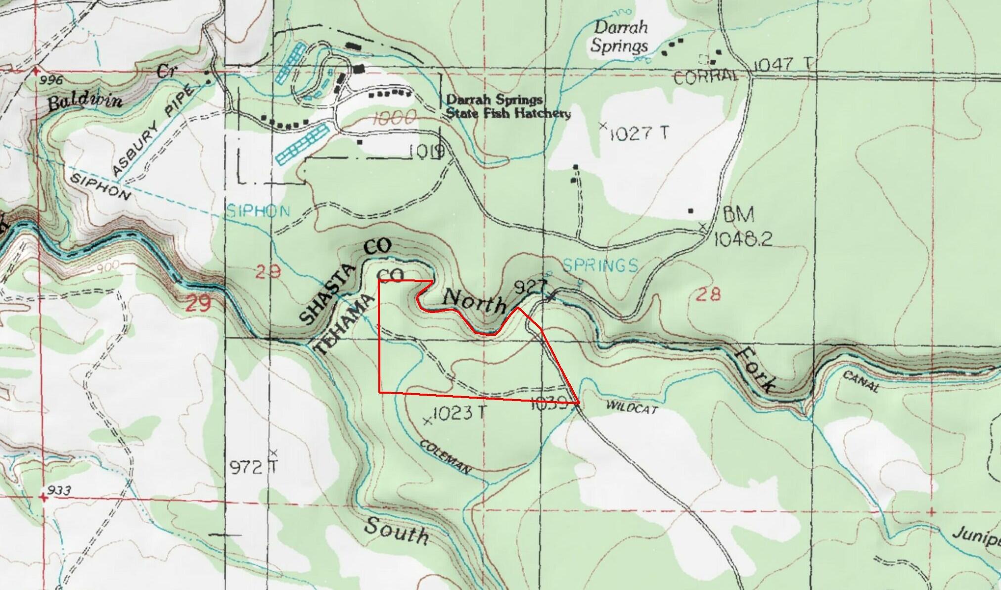 21675 Wildcat Road Shingletown, CA 96088 - Photo 64 of 65 Wildcat topo vicinity map