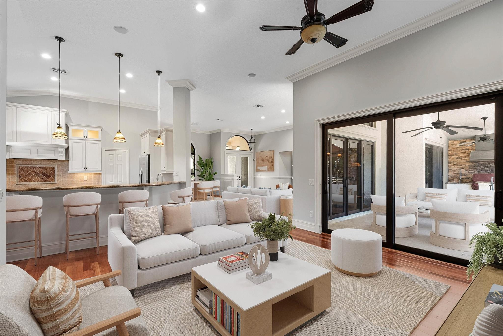 2455 Hampton Bridge Road Delray Beach, FL 33445 - Photo 7 of 46 a living room with furniture and a large window