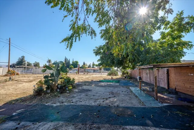 a view of a backyard